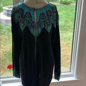 New black with studs cardigan.